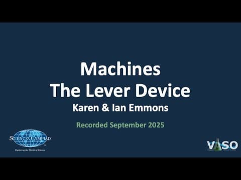 Science Olympiad Machines Device Build